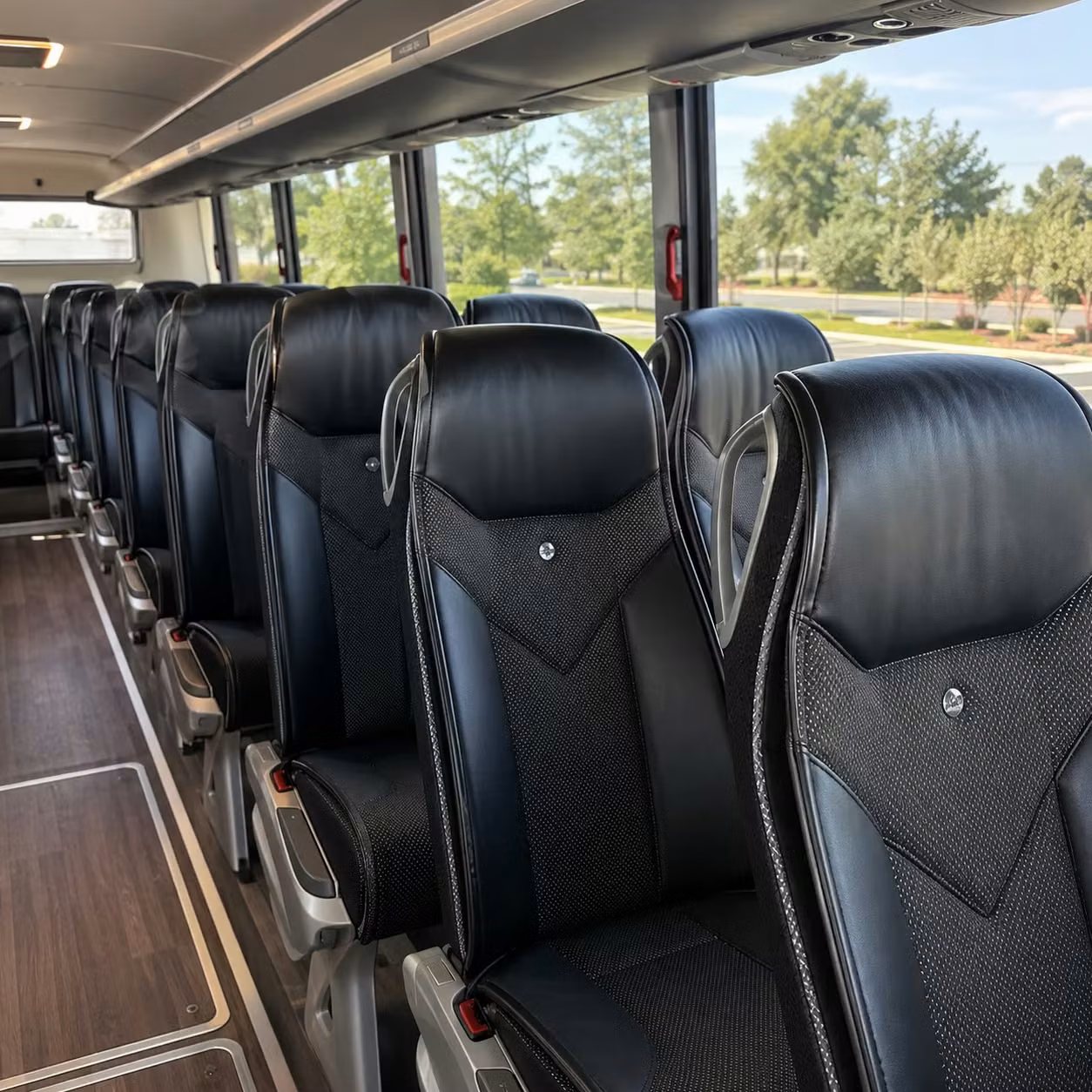 56 passenger charter bus interior